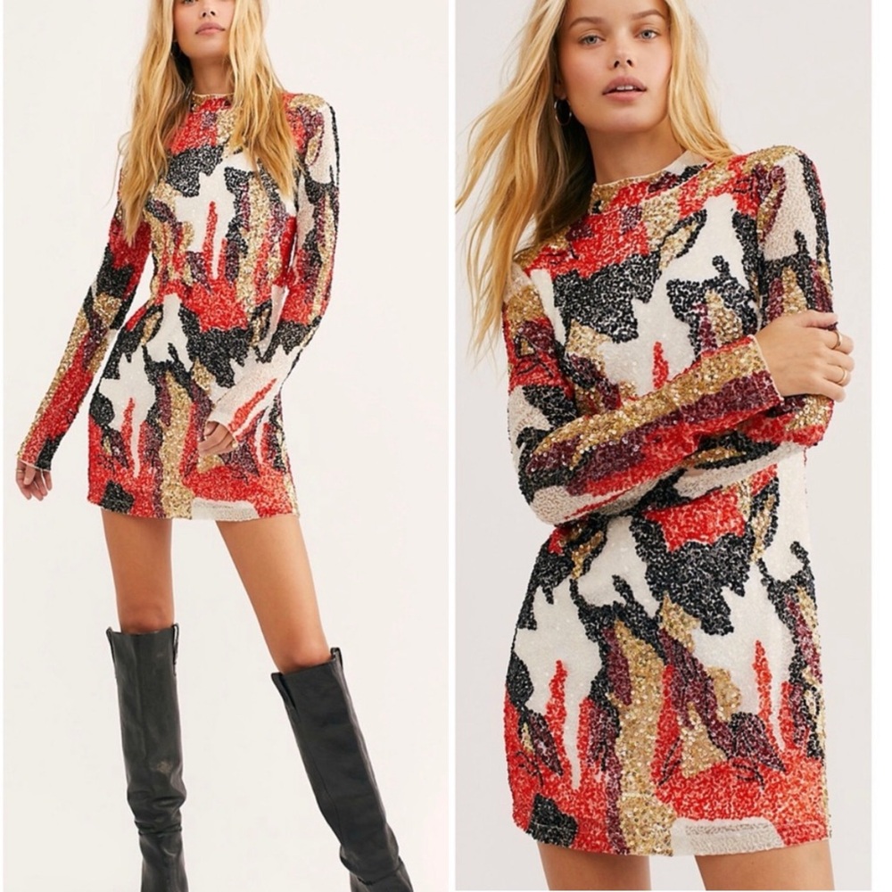Free people life of the party mini dress